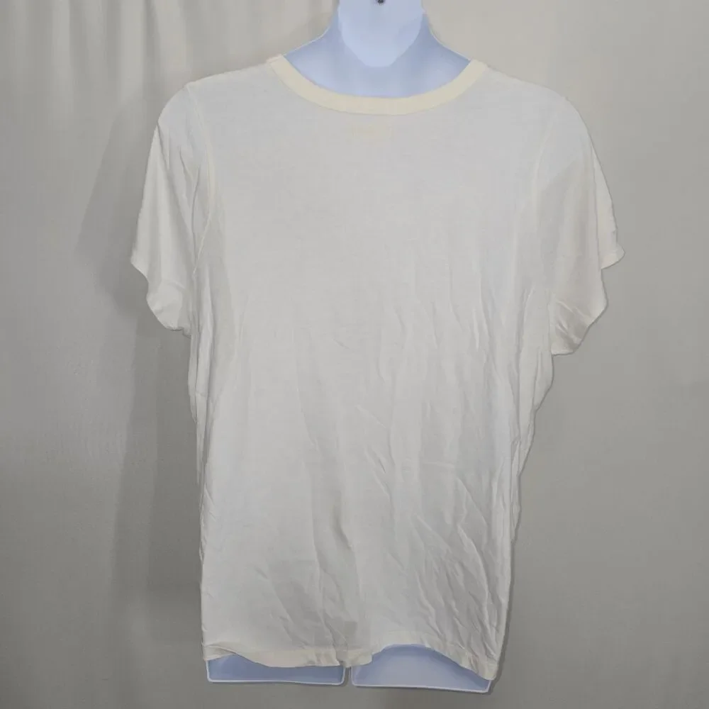 Madewell Crewneck Short Sleeve White T-Shirt 4X - Picture 3 of 5